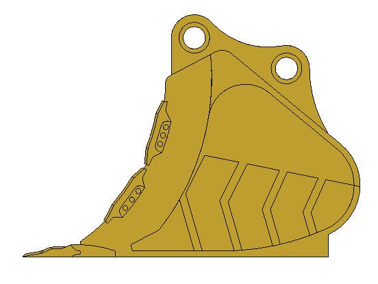 3D Printed Excavator Bucket Business Card Holder