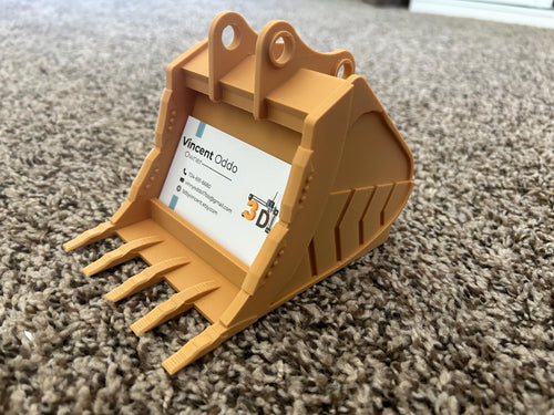 3D Printed Excavator Bucket Business Card Holder