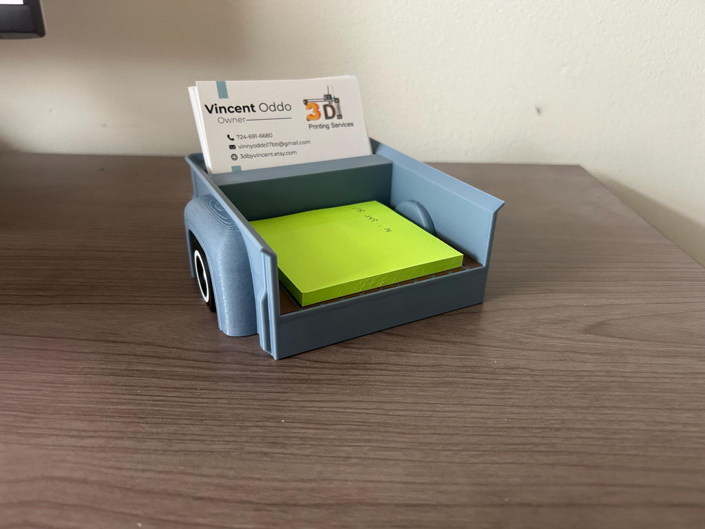 3D printed vintage truck bed business card holder